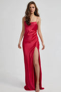 Sexy Fitted Spaghetti Straps Sleeveless Floor-Length Prom Dress