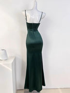 Sexy Mermaid/Trumpet Spaghetti Straps Sleeveless Zipper Up Long Party Dresses