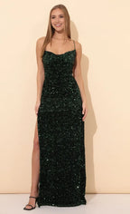 Sexy Sheath/Column Cowl Neck Sleeveless Up Floor-Length Prom Dress