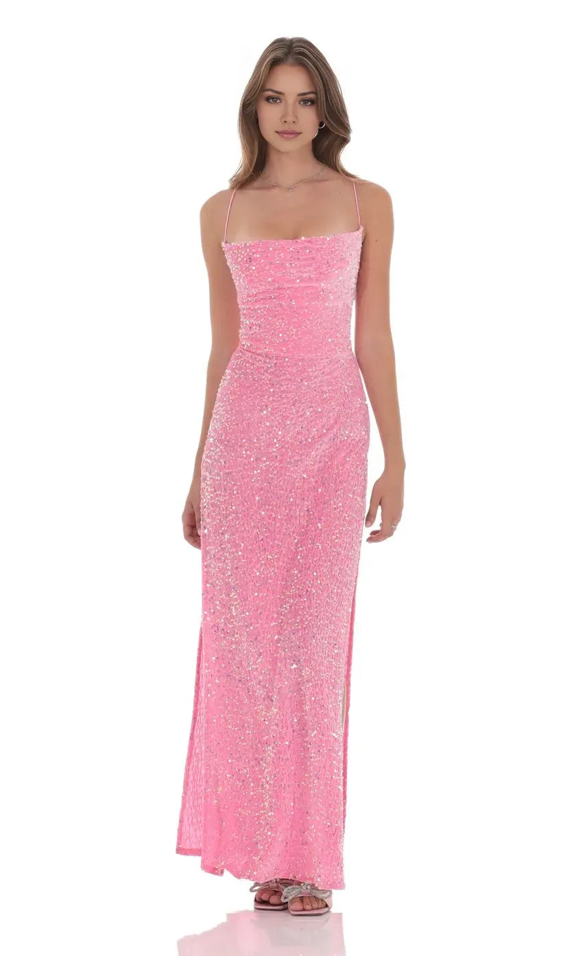 Sexy Sheath/Column Cowl Neck Sleeveless Up Floor-Length Prom Dress