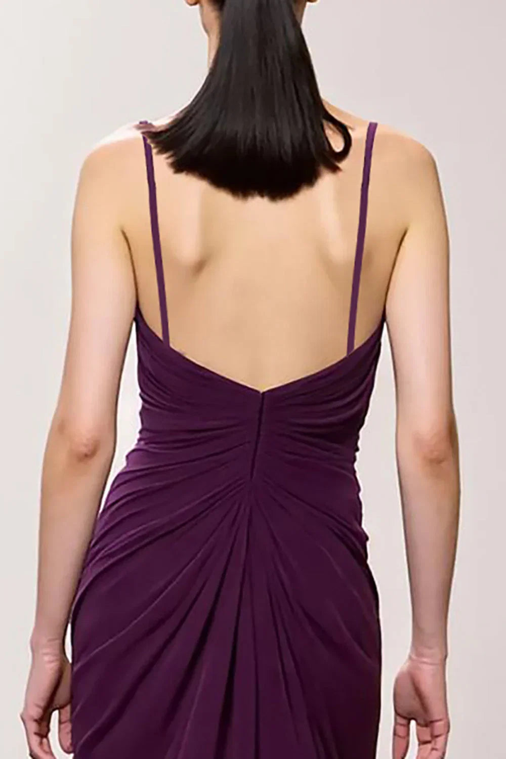 Sexy Sheath/Column Deep V-Neck Sleeveless Floor-Length Prom Dress