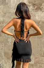 Sexy Sheath/Column Deep V Neck Sleeveless Backless Above Knee Homecoming Dress