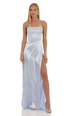 Sexy Sheath/Column Spaghetti Straps Sleeveless Up Floor-Length Prom Dress