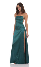 Sexy Sheath/Column Spaghetti Straps Sleeveless Up Floor-Length Prom Dress