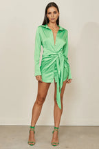 Sexy Sheath/Column V Neck Long Sleeve Full Coverage Back Short-Mini Cocktail Dresses