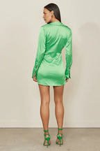 Sexy Sheath/Column V Neck Long Sleeve Full Coverage Back Short-Mini Cocktail Dresses