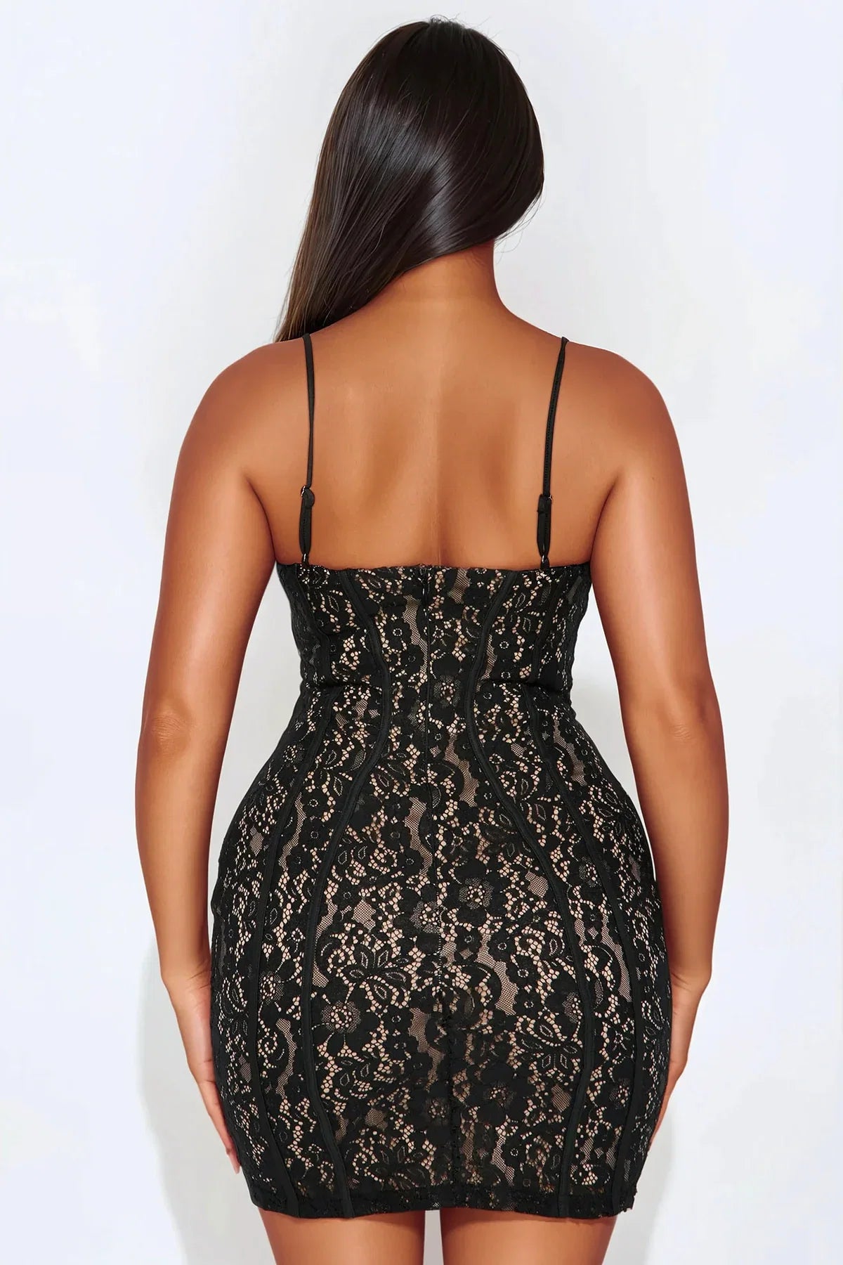Sexy Spaghetti Straps Sleeveless Sheath Appliques Short-Mini Homecoming Dress