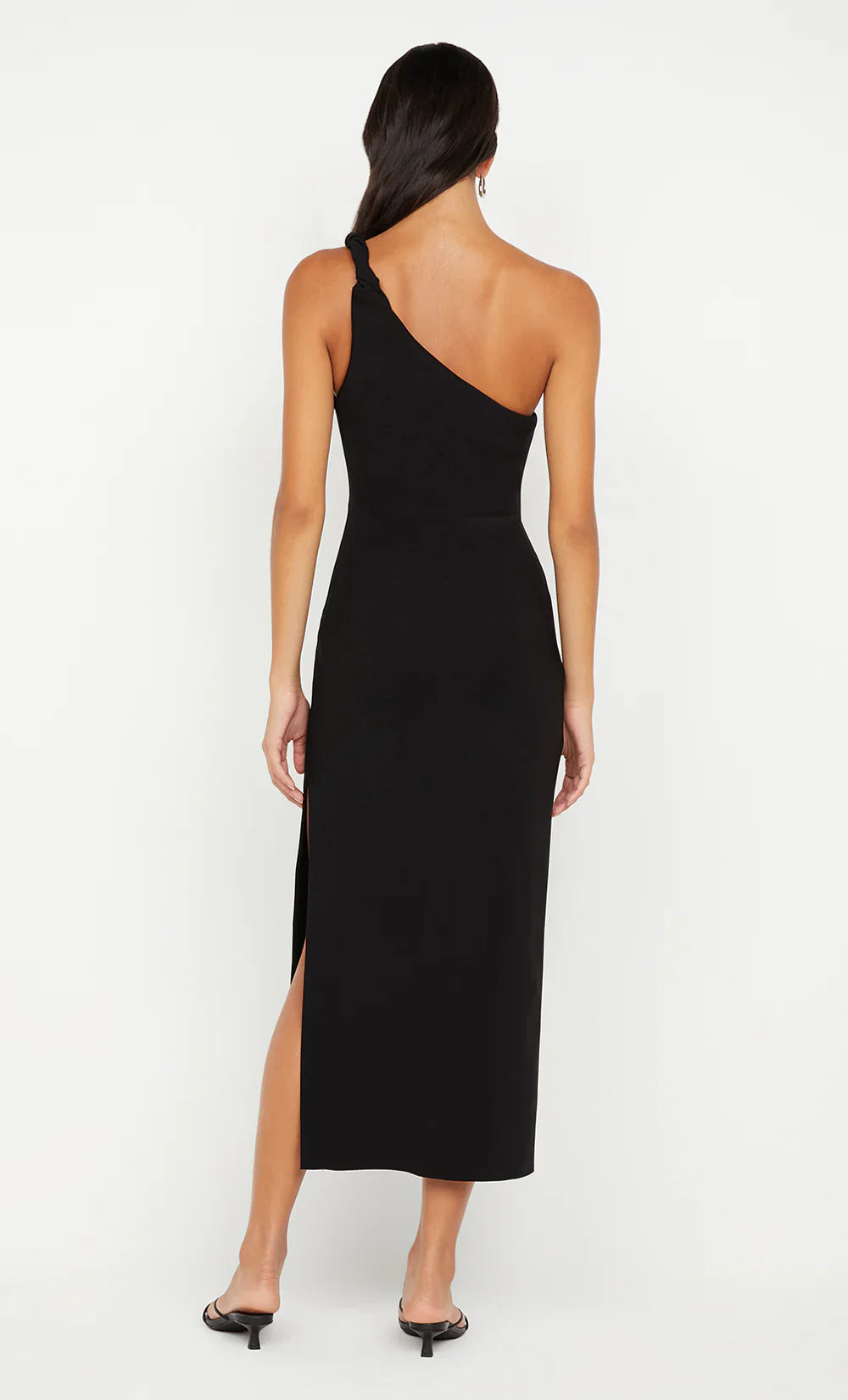 Sharp Sheath One Shoulder Sleeveless Open Back Midi Length For Ladies Prom Dress