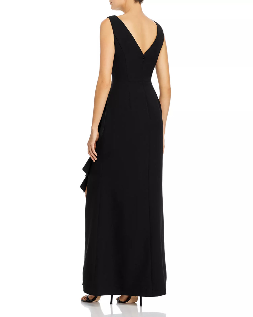 Sharp Trumpet Boat Neck Sleeveless V Back Floor Length For Sale Prom Dress