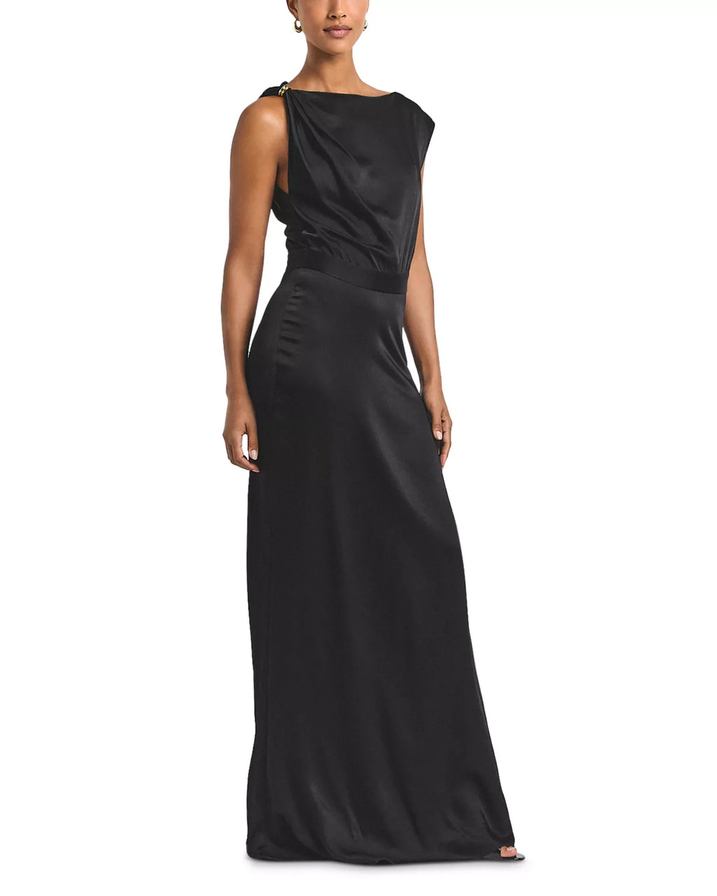 Silky Sheath Boat Neck Cap Sleeve Zipper Back Floor Length Hot Sale Prom Dress