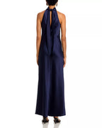 Silky Shift Halter Neck Sleeveless Tie Back Floor Length For Sale Prom Dress