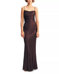 Silky Trumpet Square Neck Spaghetti Strap Cross Back Floor Length For Women Prom Dress