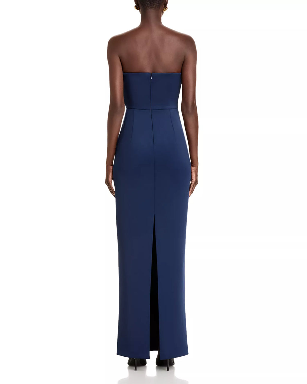 Simple Sheath Strapless Sleeveless Open Back Floor Length Hot Sale Prom Dress ﻿