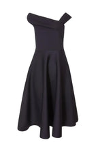 A-Line Asymmetric-neck Sleeveless Backless Tea-Length Prom Dress