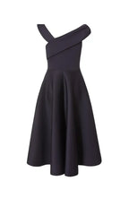A-Line Asymmetric-neck Sleeveless Backless Tea-Length Prom Dress