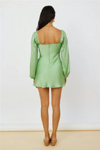 A-Line Cowl-Neck Long Sleeves Zipper Up Short-Mini Prom Dress