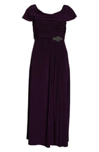A-Line Cowl Neck Cap Sleeve Ankle-Length Plus Size Mother of the Bride Dress