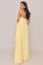A-Line Halter Neck Sleeveless Floor-Length Prom Dress