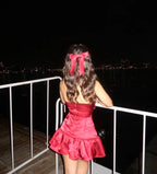 A-Line Halter V-Neck Sleeveless Backless Short-Mini Homecoming Dress