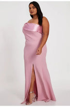 A-Line One Shoulder Sleeveless Floor-Length Plus Size Prom Dress