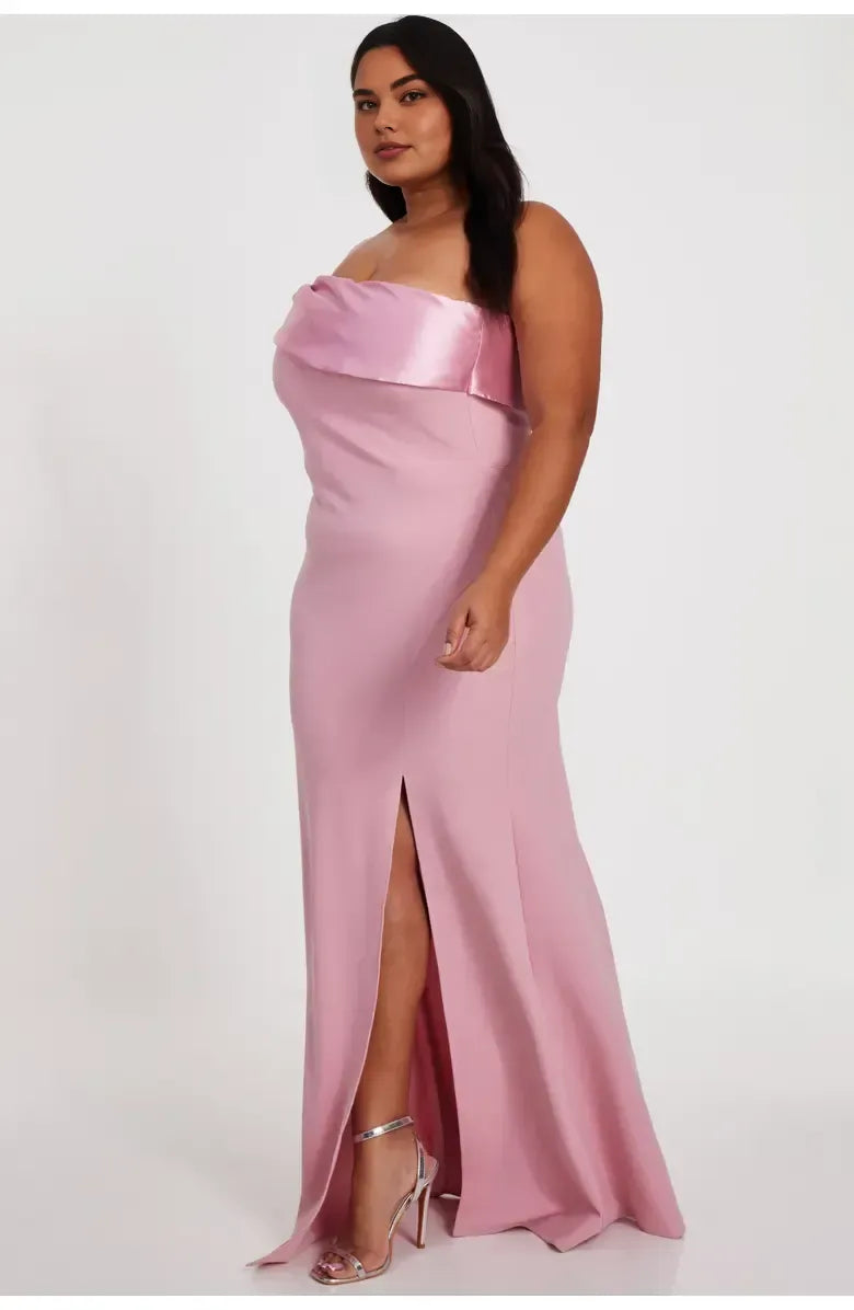 A-Line One Shoulder Sleeveless Floor-Length Plus Size Prom Dress