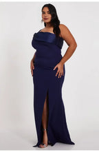 A-Line One Shoulder Sleeveless Floor-Length Plus Size Prom Dress