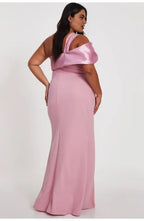 A-Line One Shoulder Sleeveless Floor-Length Plus Size Prom Dress