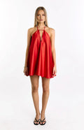 A-Line/Princess Halter Neck Sleeveless Backless Above Knee Homecoming Dress