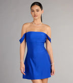 A-Line/Princess Off-The-Shoulder Sleeveless Backless Short-Mini Homecoming Dresses