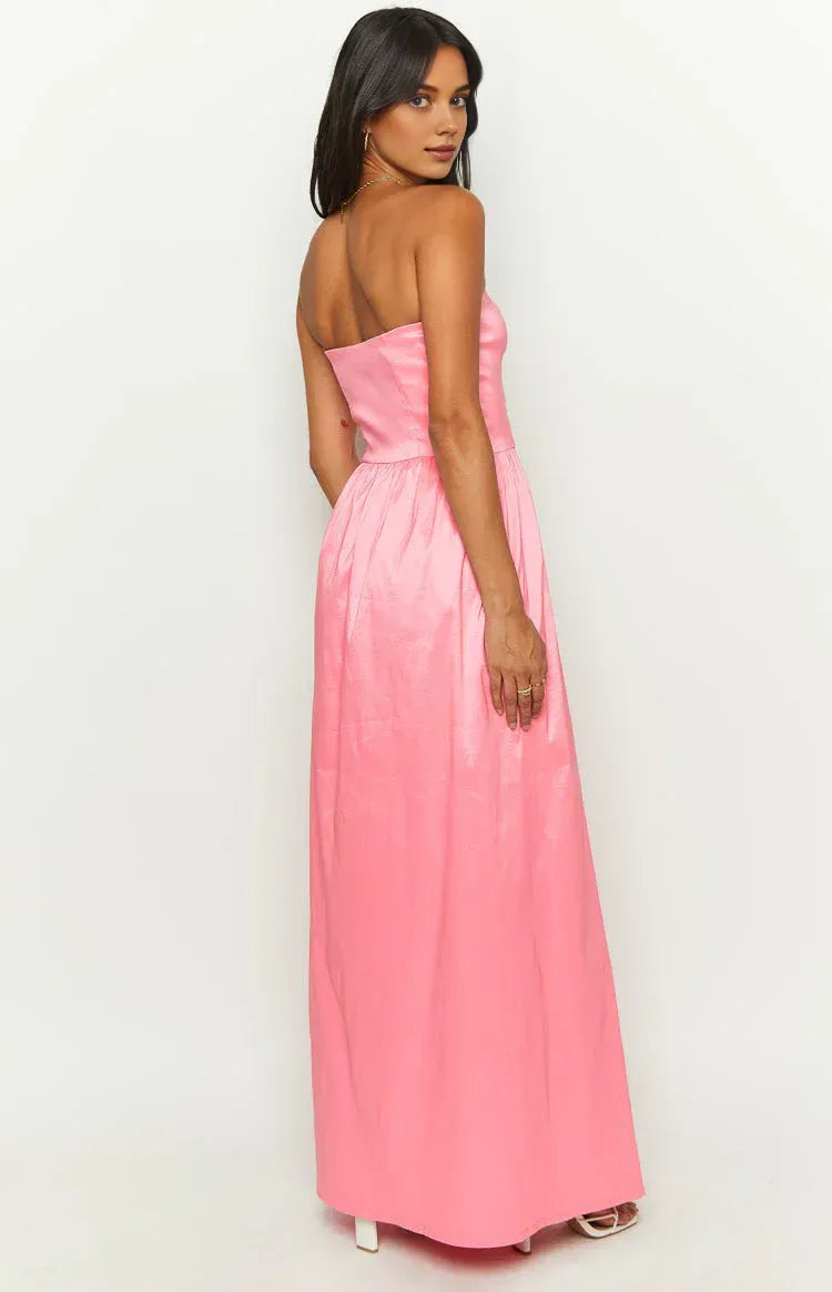 A-Line/Princess Off-the-Shoulder Sleeveless Backless Floor-Length Prom Dress
