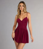 A-Line/Princess Spaghetti Straps Sleeveless Criss-cross Back Short-Mini Homecoming Dresses