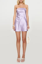 A-Line/Princess Strapless Neck Sleeveless Backless Short-Mini Homecoming Dress