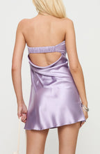 A-Line/Princess Strapless Neck Sleeveless Backless Short-Mini Homecoming Dress