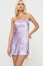 A-Line/Princess Strapless Neck Sleeveless Backless Short-Mini Homecoming Dress