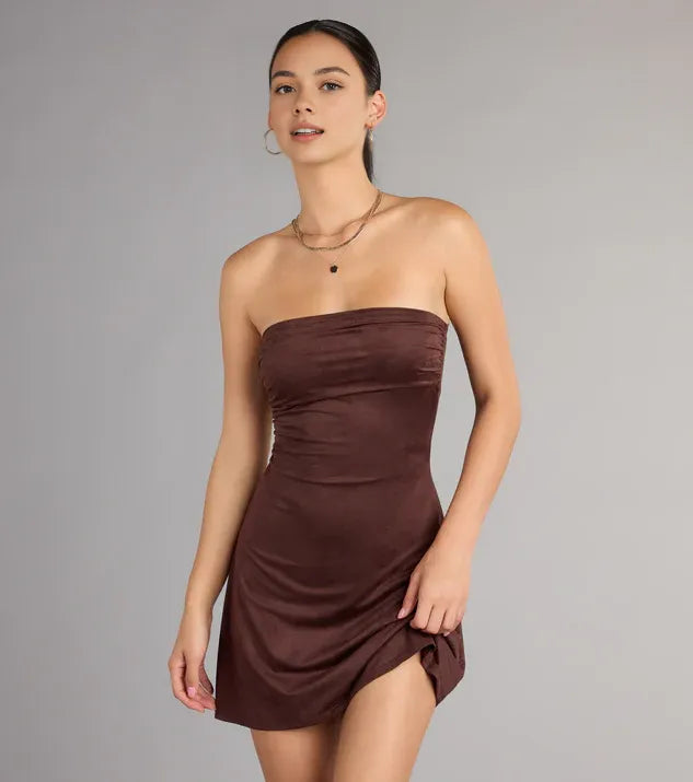 A-Line/Princess Strapless Sleeveless Backless Short-Mini Homecoming Dresses