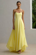 A-Line Spaghetti Straps Sleeveless Floor-Length Prom Dress