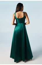 A-Line Square-Neck Sleeveless Floor-Length Prom Dress