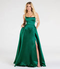 A-Line Square Neck Sleeveless Lace-Up Sweep/Brush Train Prom Dress