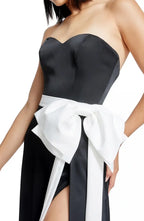 A-Line Strapless Sleeveless Floor-Length Prom Dress