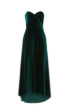 A-Line Strapless Sleeveless Sweep/Brush Train Prom Dress