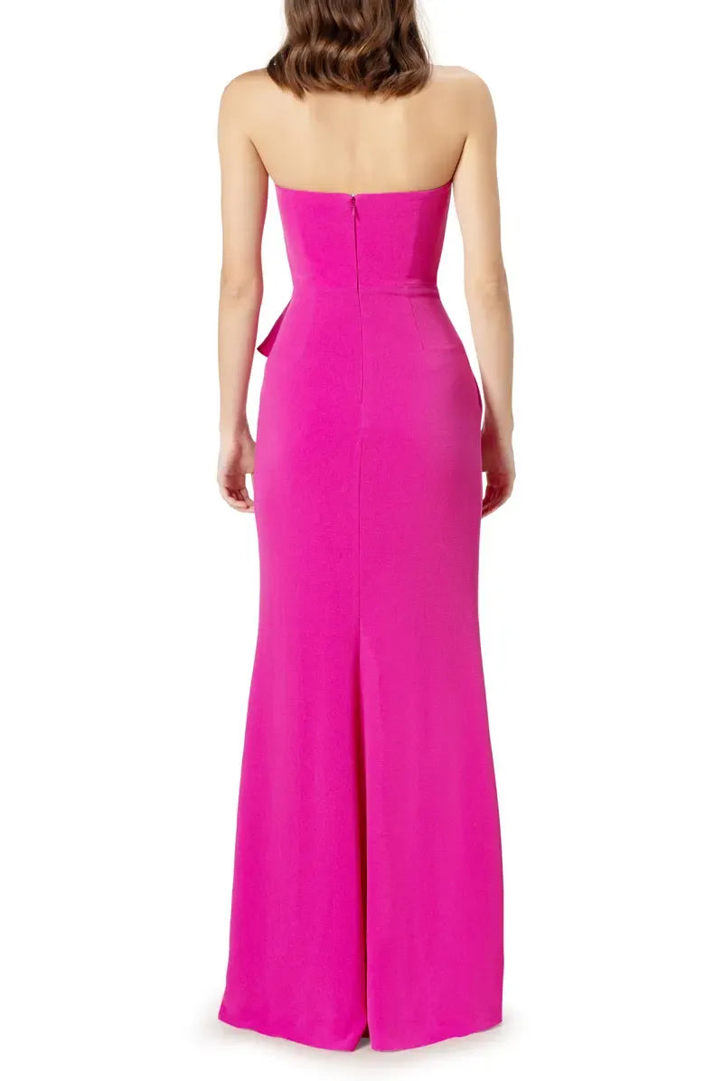 A-Line Strapless Sleeveless Zipper Up Floor-Length Prom Dress