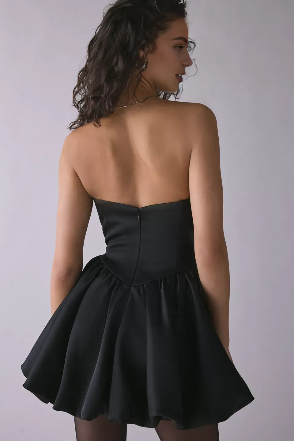 A-Line Strapless Sleeveless Zipper Up Short-Mini Homecoming Dress
