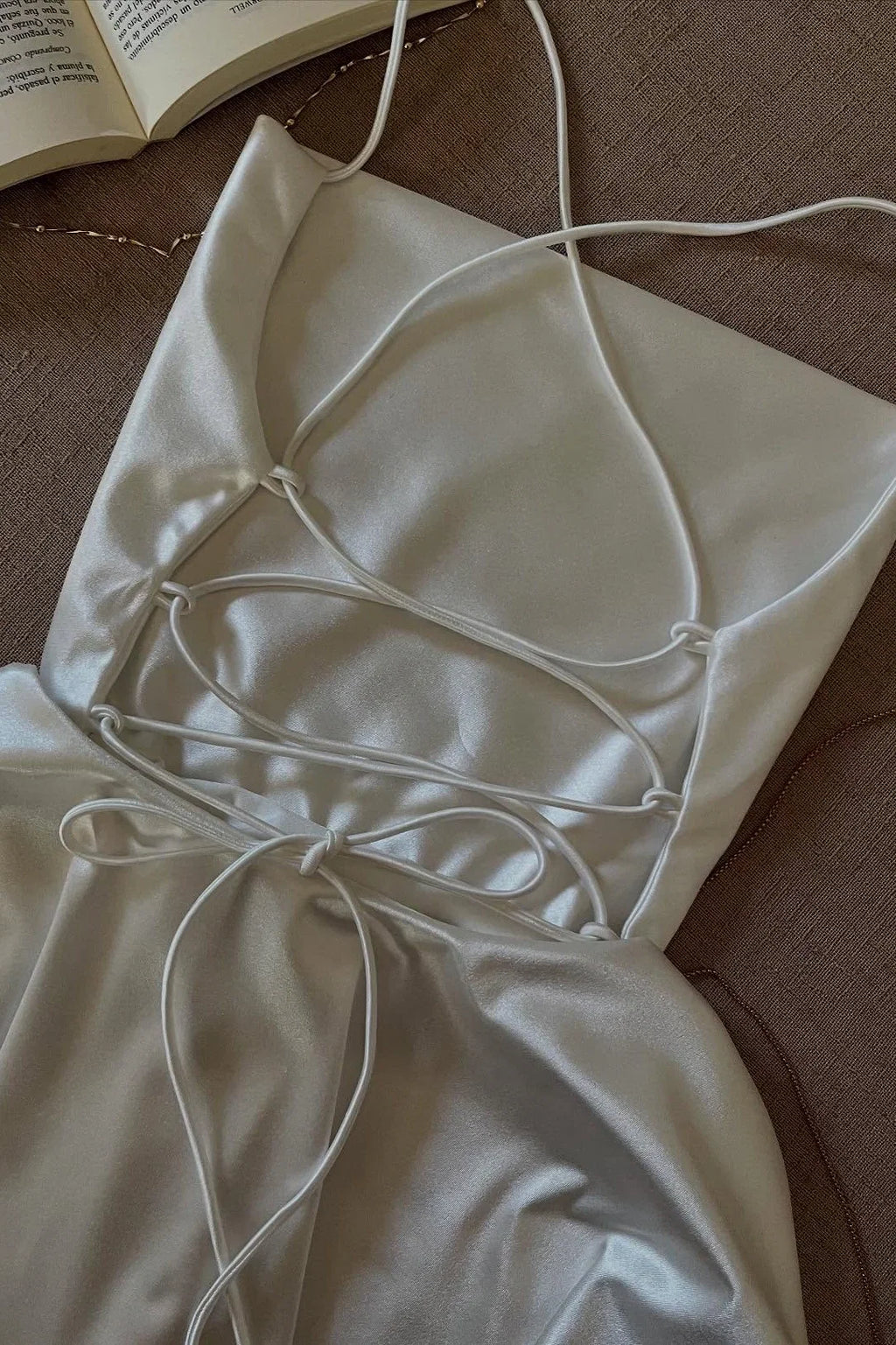 A Line/Princess Spaghetti Straps Sleeveless Criss Cross Back Short-Mini Homecoming Dress