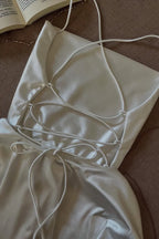 A Line/Princess Spaghetti Straps Sleeveless Criss Cross Back Short-Mini Homecoming Dress