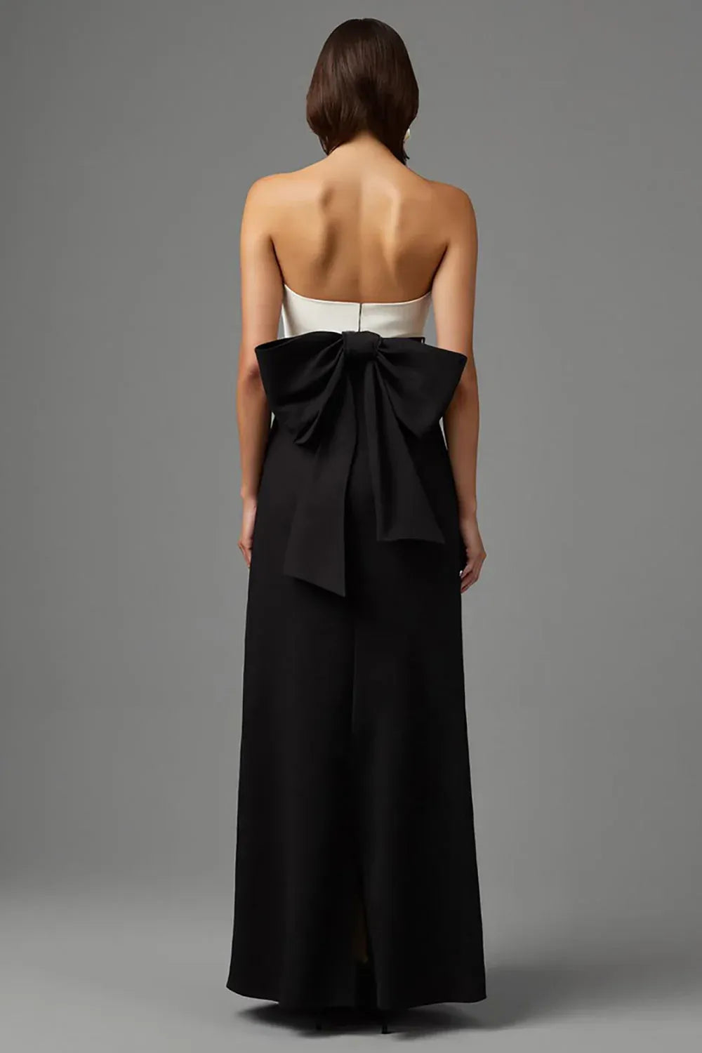 A Line Strapless Sleeveless Backless Floor-Length Evening Dress