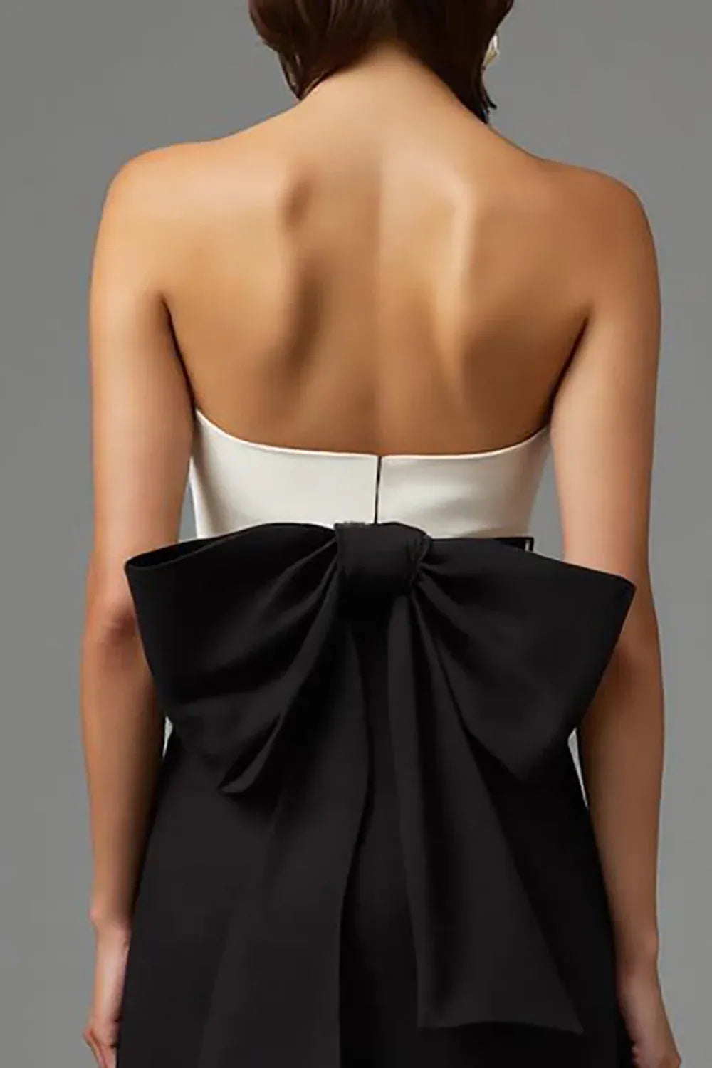 A Line Strapless Sleeveless Backless Floor-Length Evening Dress