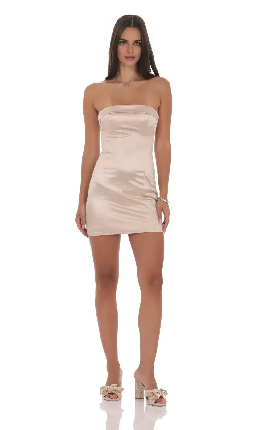 Bodycon Strapless Sleeveless Zipper Up Short-Mini Homecoming Dress