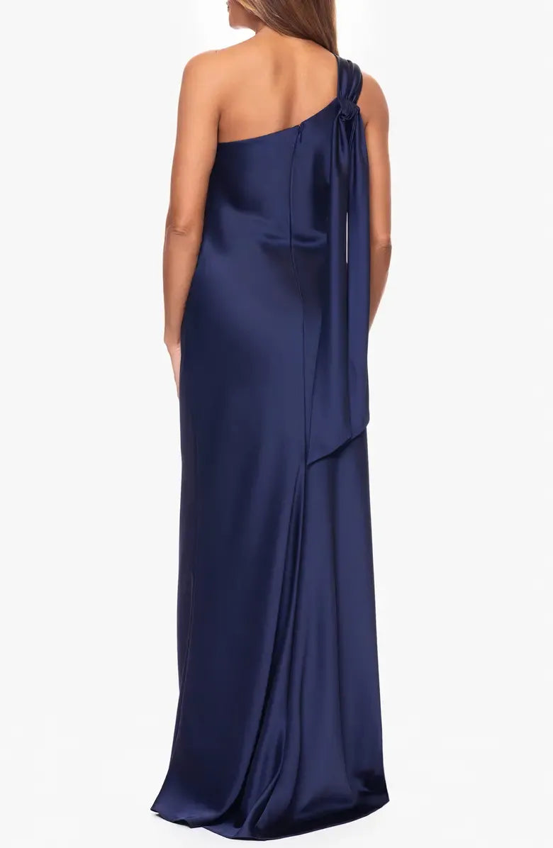 Column One-Shoulder Sleeveless Floor-Length Prom Dress