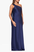Column One-Shoulder Sleeveless Floor-Length Prom Dress