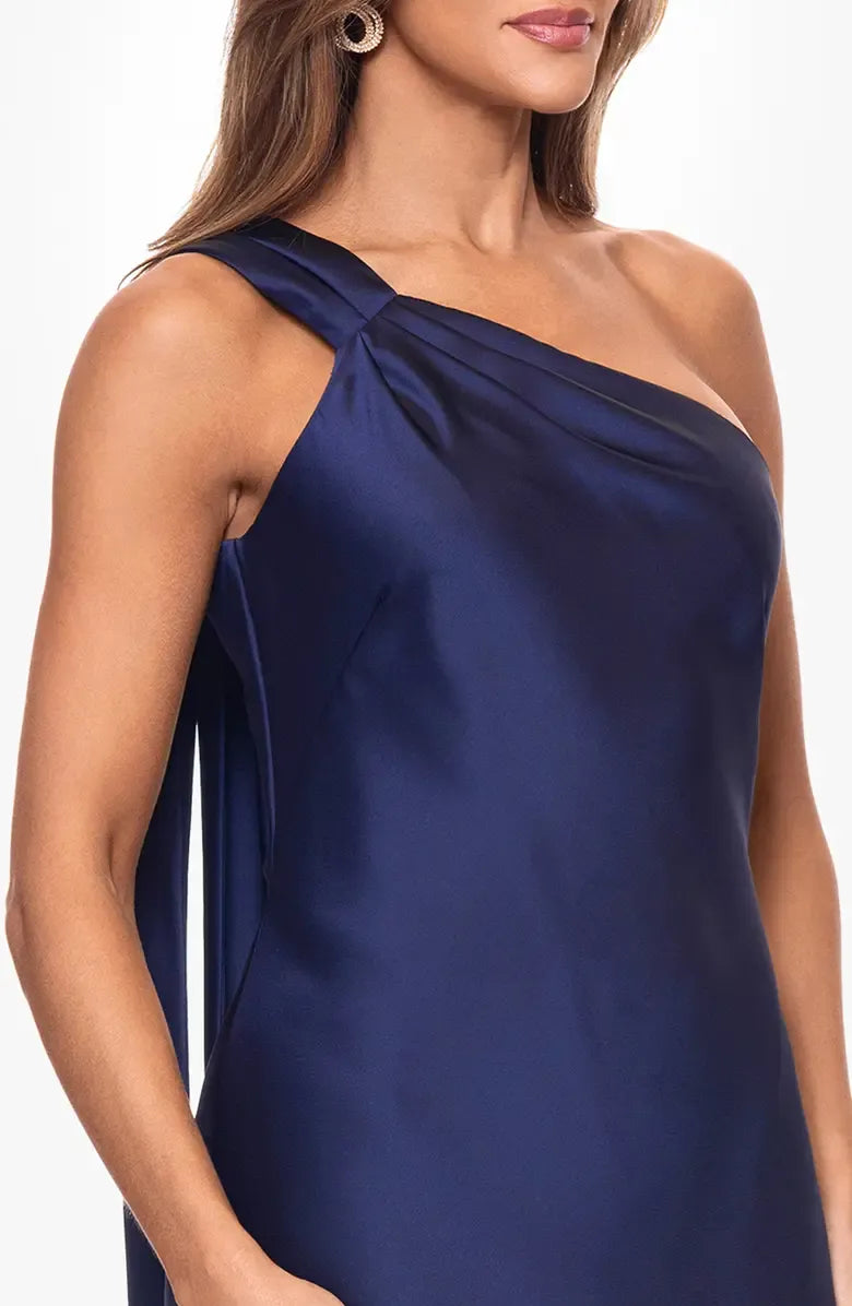 Column One-Shoulder Sleeveless Floor-Length Prom Dress